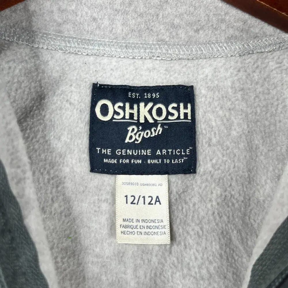 Osh Kosh B'Gosh Full Zip Colorful Striped Sweatshirt Youth Size 12